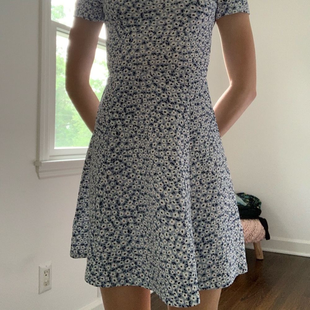 Light Blue Dress with Dainty White Flowers